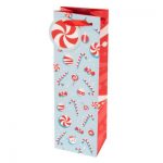 Candy Cane Wine Gift Bag