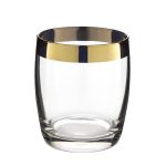 Danuta Gold Trim Double Rocks Glass